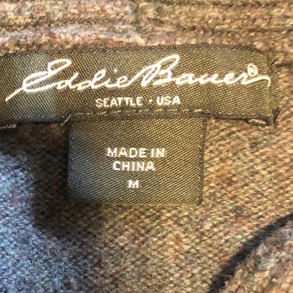 EDDIE Bauer green speckled pull over sweater - Picture 5 of 7